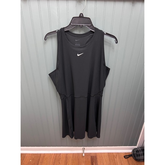 Nike Dresses & Skirts - Nike Dri Fit Black Sleeveless Tennis Golf Dress‎ Slim Fit Womens Sz Medium